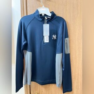NY Yankees Women’s Cutter & Buck Long Sleeve Shaw Hybrid